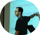Junior Engineer explaining code